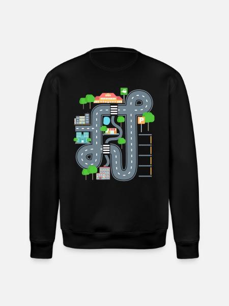 Car Play Mat Shirt for Dad - Stanley/Stella ROLLER Unisex Organic Sweatshirt - black