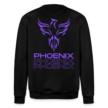 Phoenix-Pracht Feuervogel-Fashion - Stanley/Stella Unisex Bio-Sweatshirt ROLLER - Schwarz - Hinten - Nik (191cm)