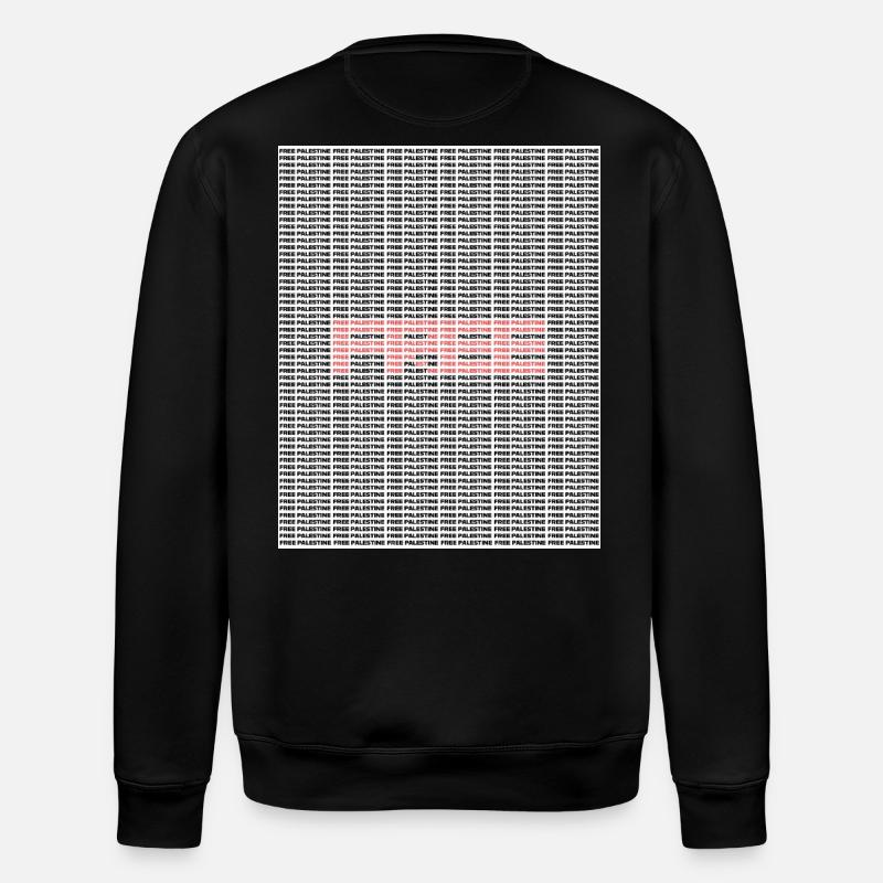 FREE PALESTINE TEXT - Stanley/Stella ROLLER Unisex Organic Sweatshirt - black