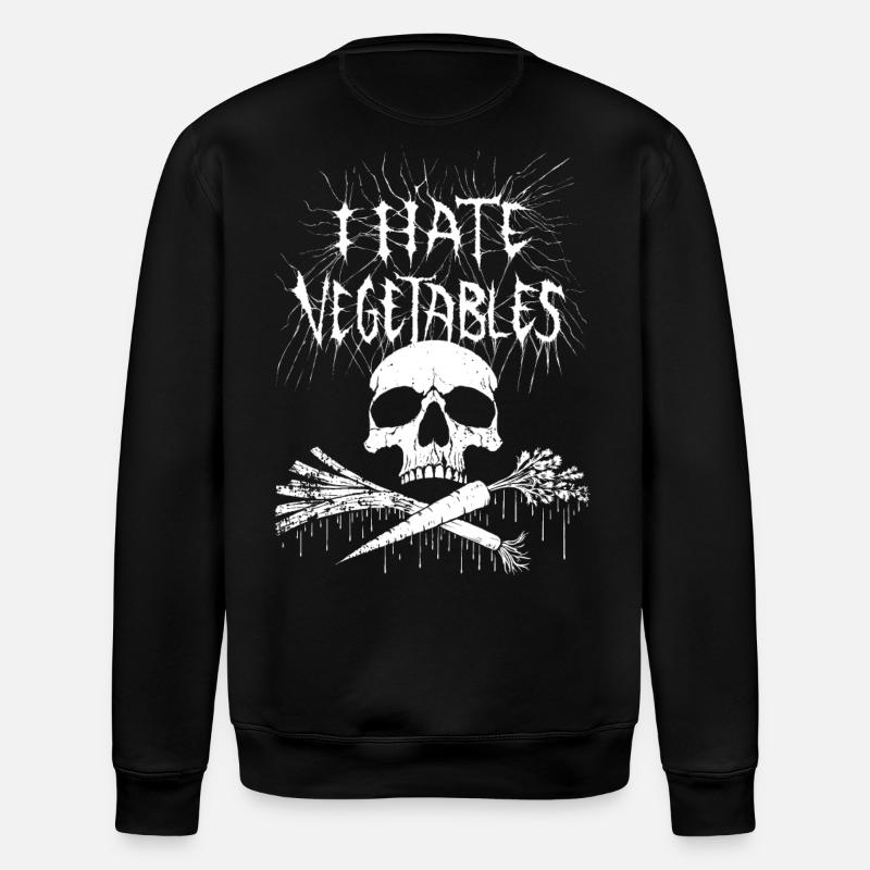 I hate vegetables! - Sweat bio ROLLER Stanley/Stella Unisexe - noir