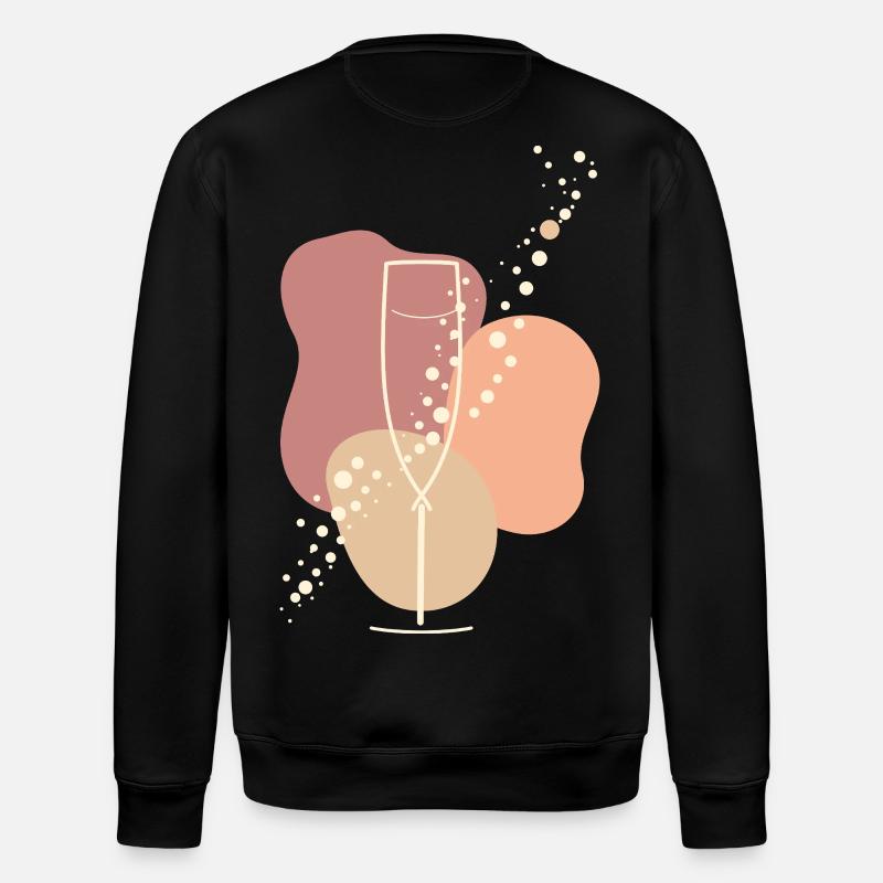 Sparkling wine lover Sparkling Aura - Stanley/Stella ROLLER Unisex Organic Sweatshirt - black