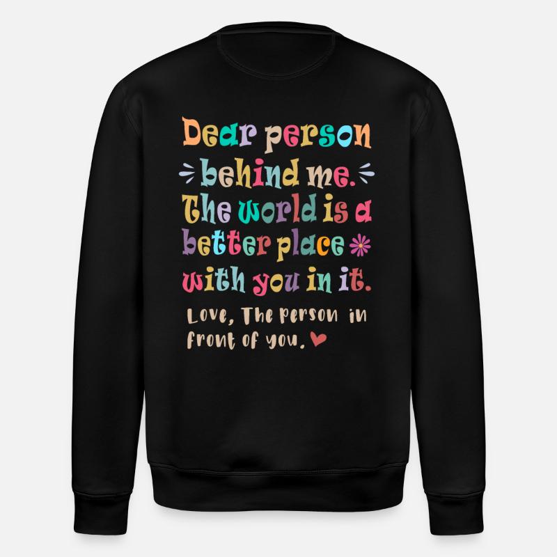 Chère personne derrière moi - Sweat bio ROLLER Stanley/Stella Unisexe - noir