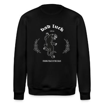Ink without the needle - Chaos - Stanley/Stella Unisex Bio-Sweatshirt ROLLER - Schwarz - Hinten - Nik (191cm)