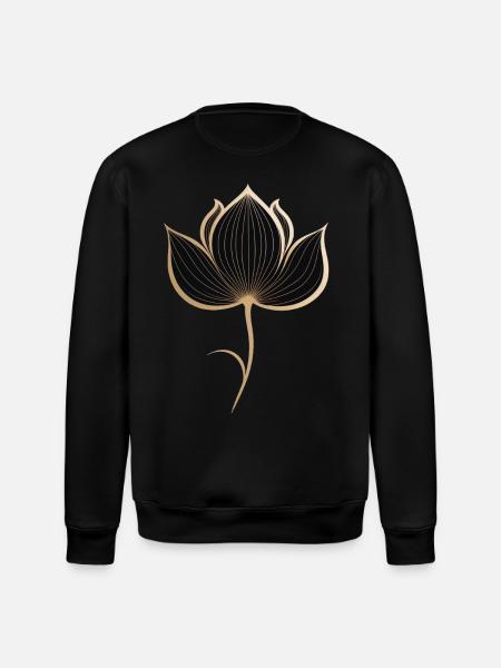 Lotus Elegant Flower - Stanley/Stella ROLLER Unisex Organic Sweatshirt - black