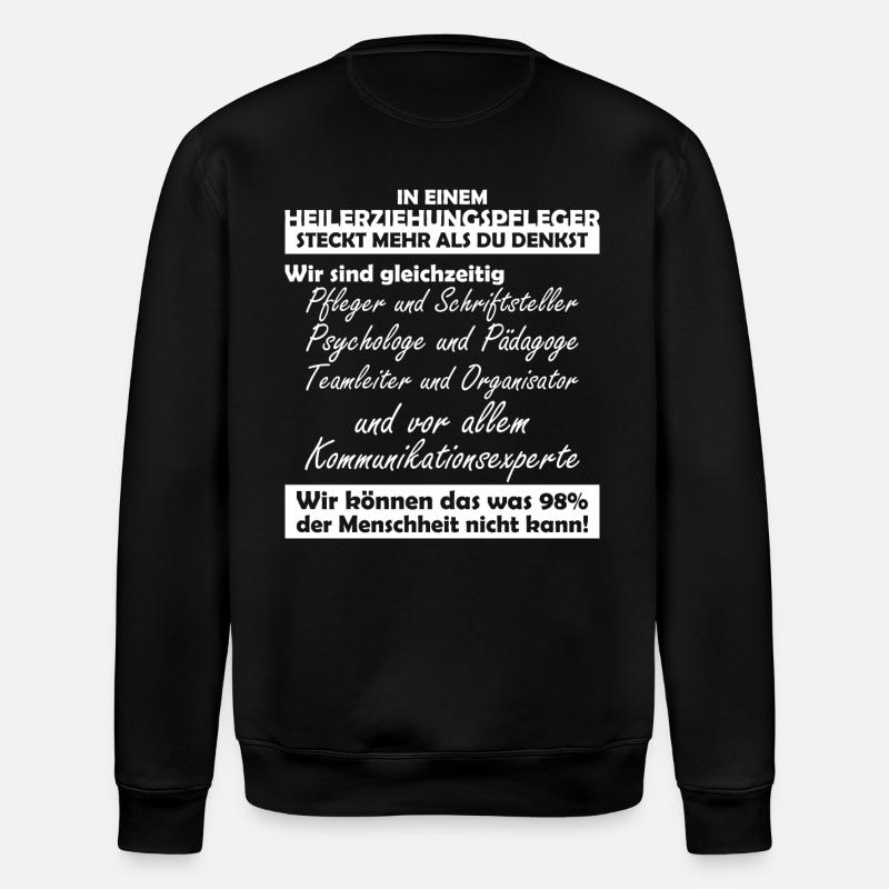Heilerziehungspfleger - Stanley/Stella Unisex Bio-Sweatshirt ROLLER - Schwarz