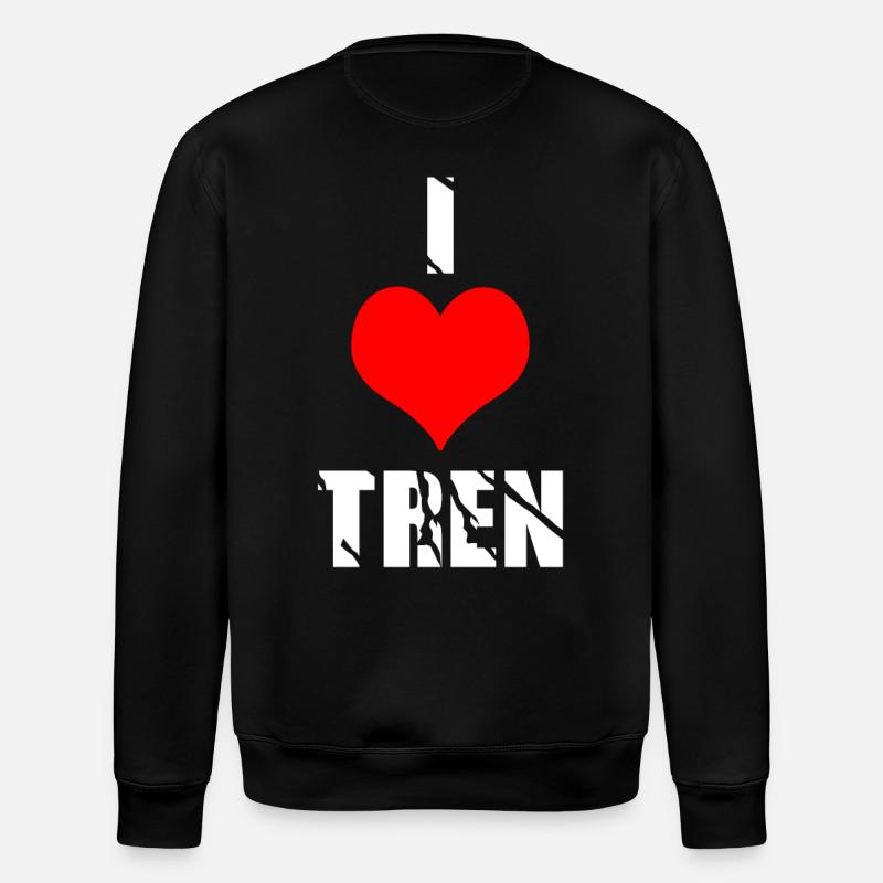 I love tren - Stanley/Stella Unisex Bio-Sweatshirt ROLLER - Schwarz