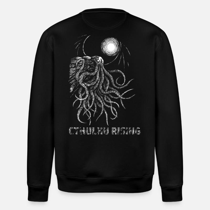 CTHULHU STEIGT - Stanley/Stella Unisex Bio-Sweatshirt ROLLER - Schwarz