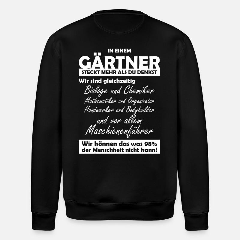 Gärtner - Stanley/Stella Unisex Bio-Sweatshirt ROLLER - Schwarz