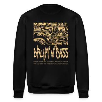 DNB Gold Flow Merch - tenue - Esthétique - Sweat bio ROLLER Stanley/Stella Unisexe - noir - Dos - Nik (191cm)