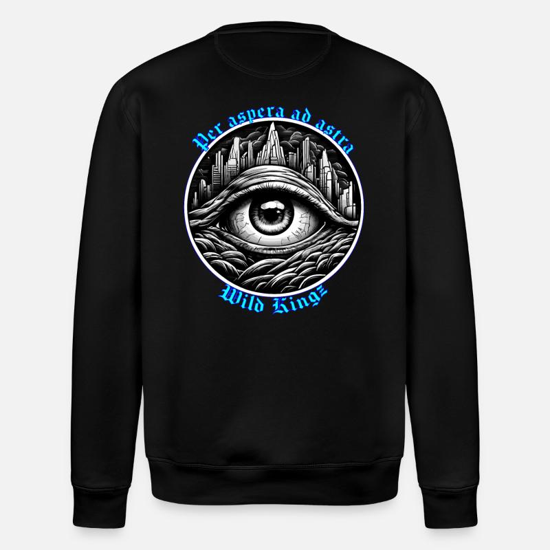 Per aspera ad astra. - Stanley/Stella ROLLER Unisex Organic Sweatshirt - black