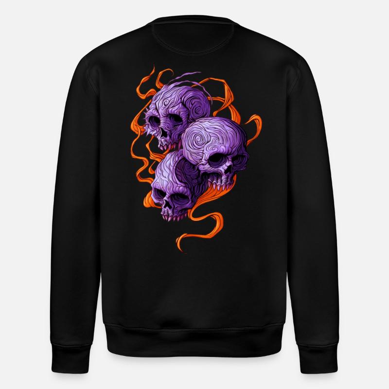 Indigo Skulls - Sweat bio ROLLER Stanley/Stella Unisexe - noir