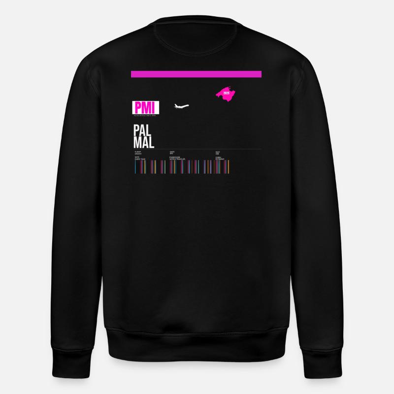 Flugticket Malle - Stanley/Stella Unisex Bio-Sweatshirt ROLLER - Schwarz