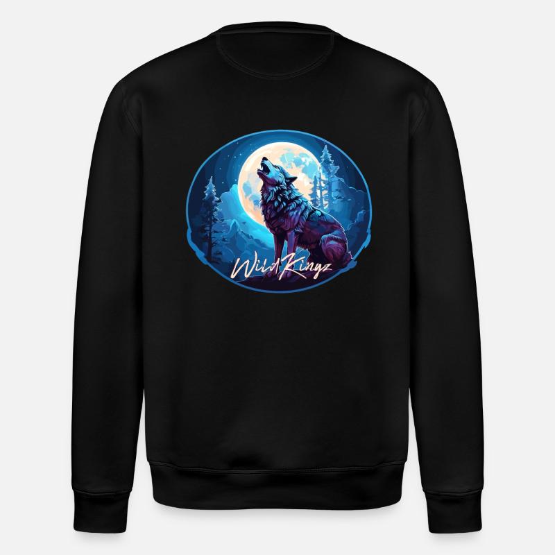 Wolf - Stanley/Stella ROLLER Unisex Organic Sweatshirt - black