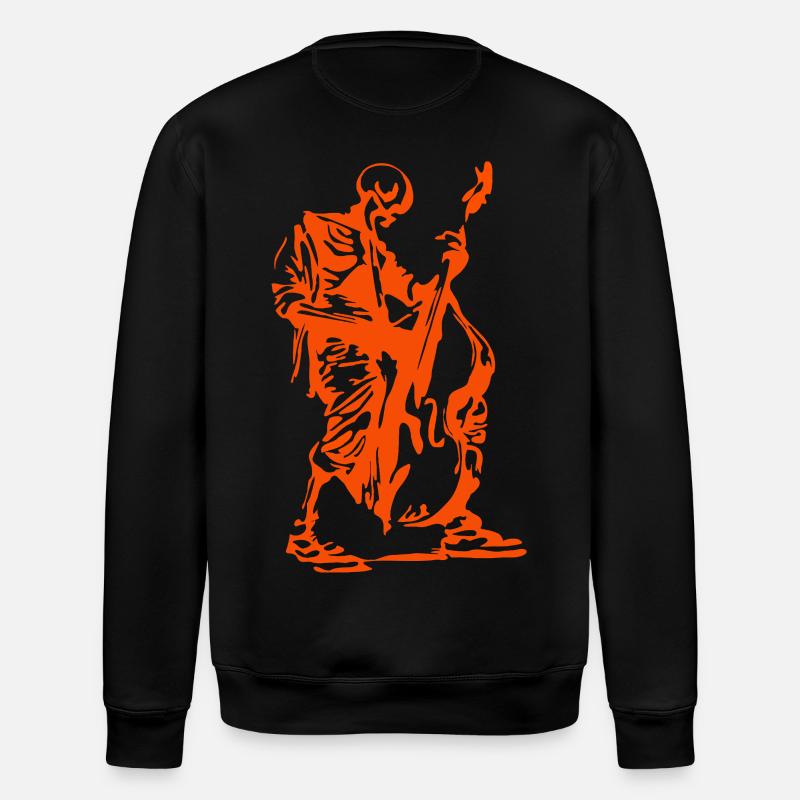 Contrabass Orangeman - Stanley/Stella ROLLER Unisex Organic Sweatshirt - black