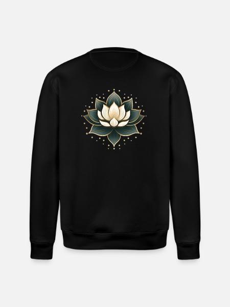 Lotusblüte - Stanley/Stella Unisex Bio-Sweatshirt ROLLER - Schwarz