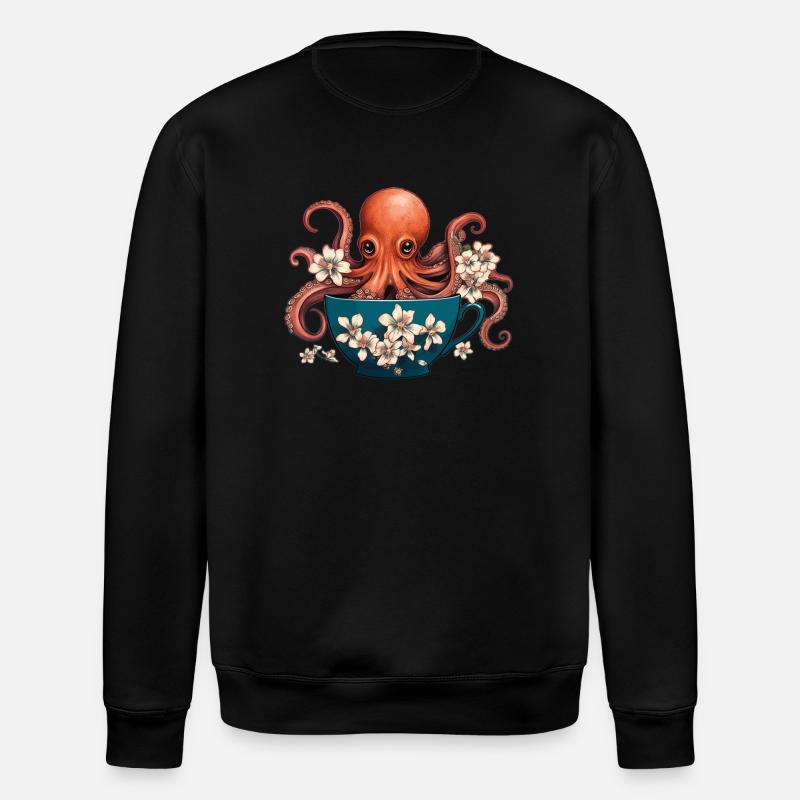 Drôle de pieuvre - Sweat bio ROLLER Stanley/Stella Unisexe - noir