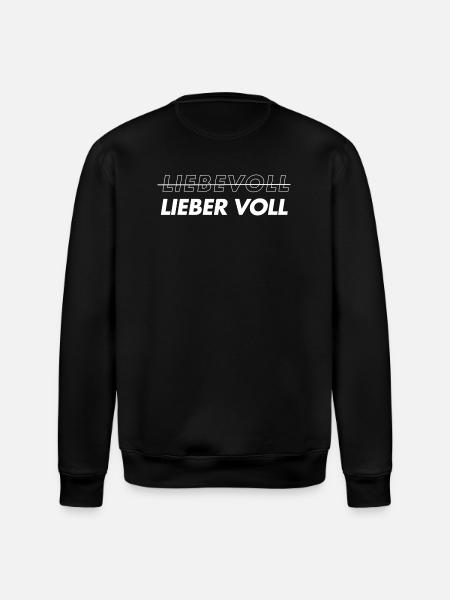 Liebevoll. Lieber voll - Stanley/Stella Unisex Bio-Sweatshirt ROLLER - Schwarz