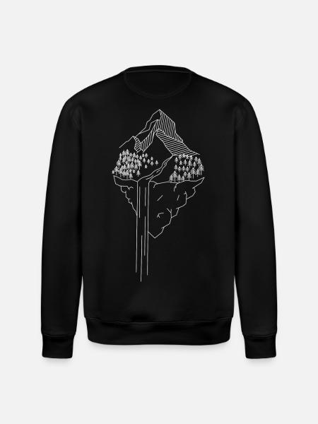 Mountainous landscape - Stanley/Stella ROLLER Unisex Organic Sweatshirt - black