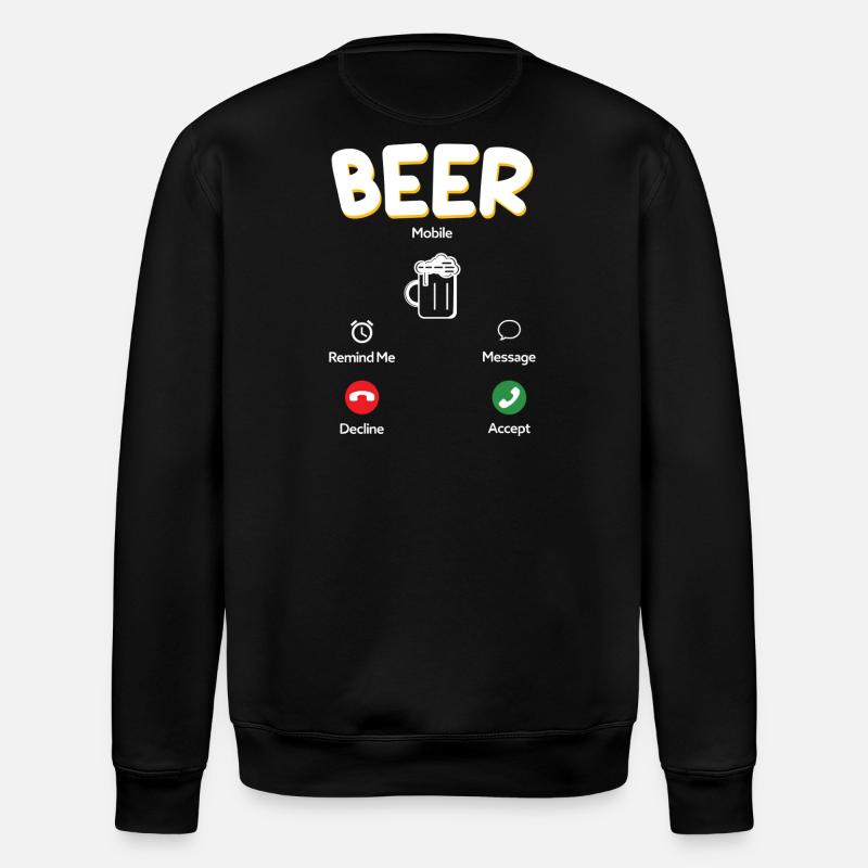 Klassisches Bierglas Motiv - Stanley/Stella Unisex Bio-Sweatshirt ROLLER - Schwarz
