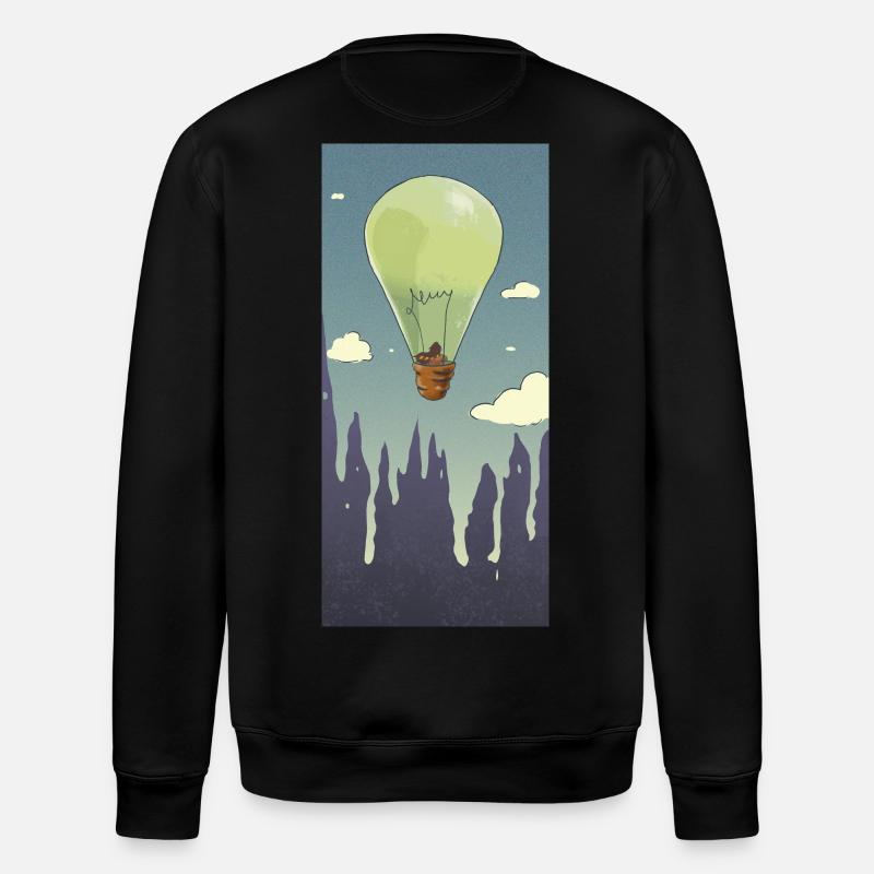 Ballonlampe - Stanley/Stella Unisex Bio-Sweatshirt ROLLER - Schwarz