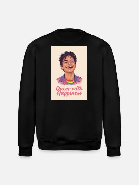Queer with happiness - Stanley/Stella ROLLER Unisex Organic Sweatshirt - black
