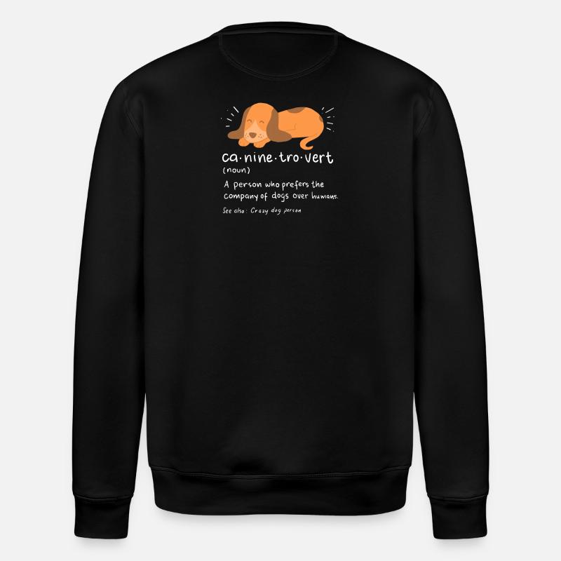 introvert - Stanley/Stella ROLLER Unisex Organic Sweatshirt - black