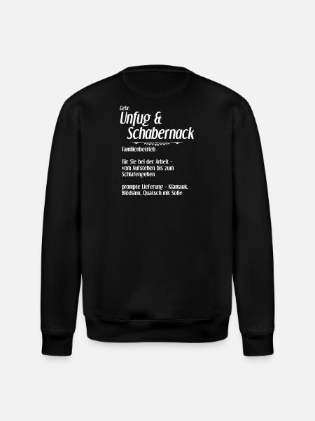 Unfug und Schabernack - Stanley/Stella Unisex Bio-Sweatshirt ROLLER - Schwarz