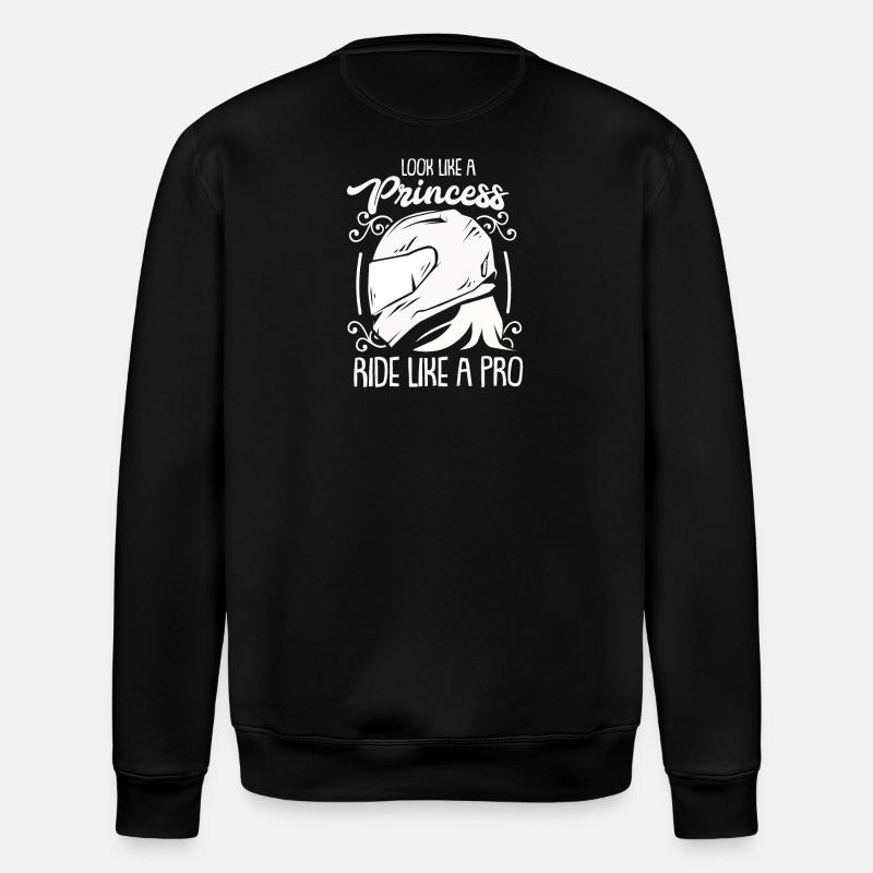 Motorrad Motorradfahrerin Geschenk - Stanley/Stella Unisex Bio-Sweatshirt ROLLER - Schwarz