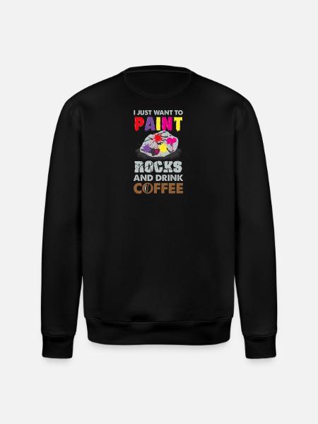 Paint stones art gift - Stanley/Stella ROLLER Unisex Organic Sweatshirt - black