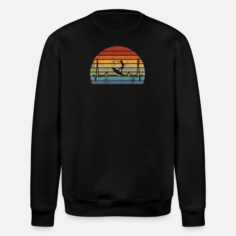 Surfen Surfing Retro - Stanley/Stella Unisex Bio-Sweatshirt ROLLER - Schwarz