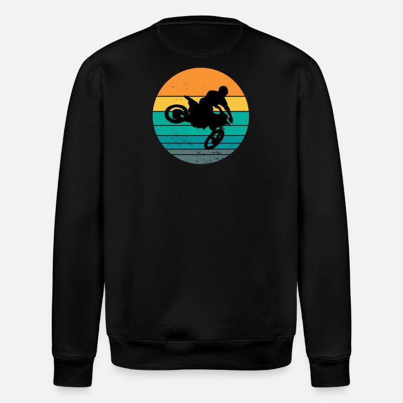 motorcycle, motorcycle fan, biker - Stanley/Stella ROLLER Unisex Organic Sweatshirt - black