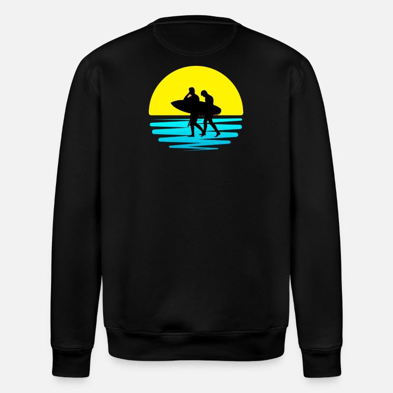 surf, spot de surf, surfing - Sweat bio ROLLER Stanley/Stella Unisexe - noir