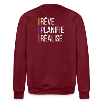 Citation de Motivation - Sweat bio ROLLER Stanley/Stella Unisexe - bordeaux - Dos - Nik (191cm)