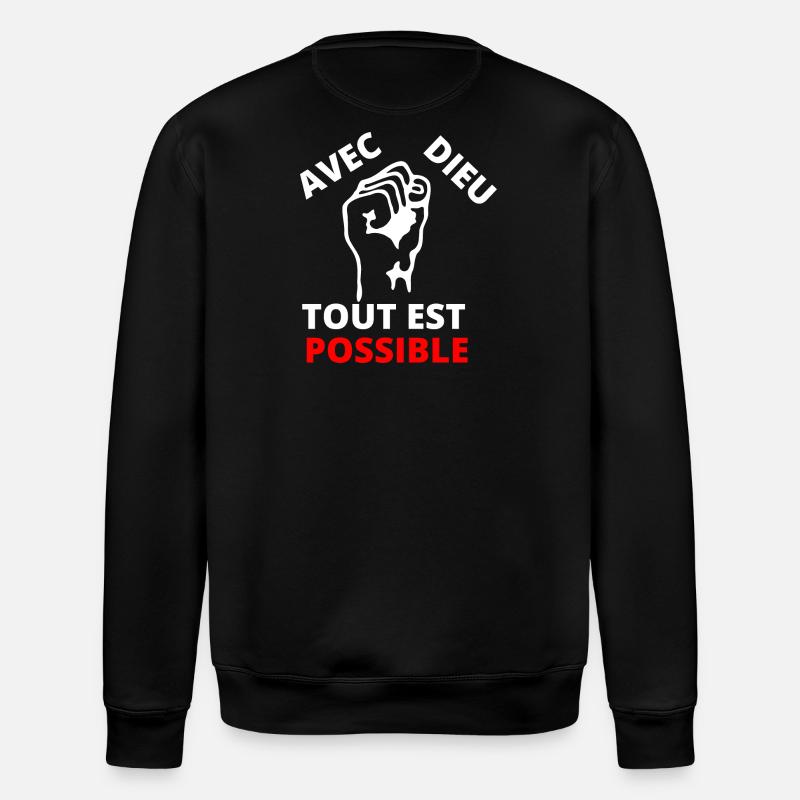 Poing revendicatif inspirant message de solidarité - Sweat bio ROLLER Stanley/Stella Unisexe - noir