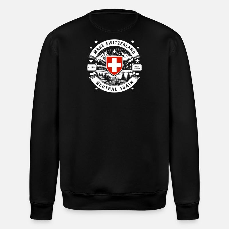 make Switzerland neutral again - Stanley/Stella Unisex Bio-Sweatshirt ROLLER - Schwarz