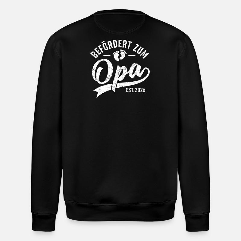Befördert zum Opa 2026 | Opa Geschenk - Stanley/Stella Unisex Bio-Sweatshirt ROLLER - Schwarz