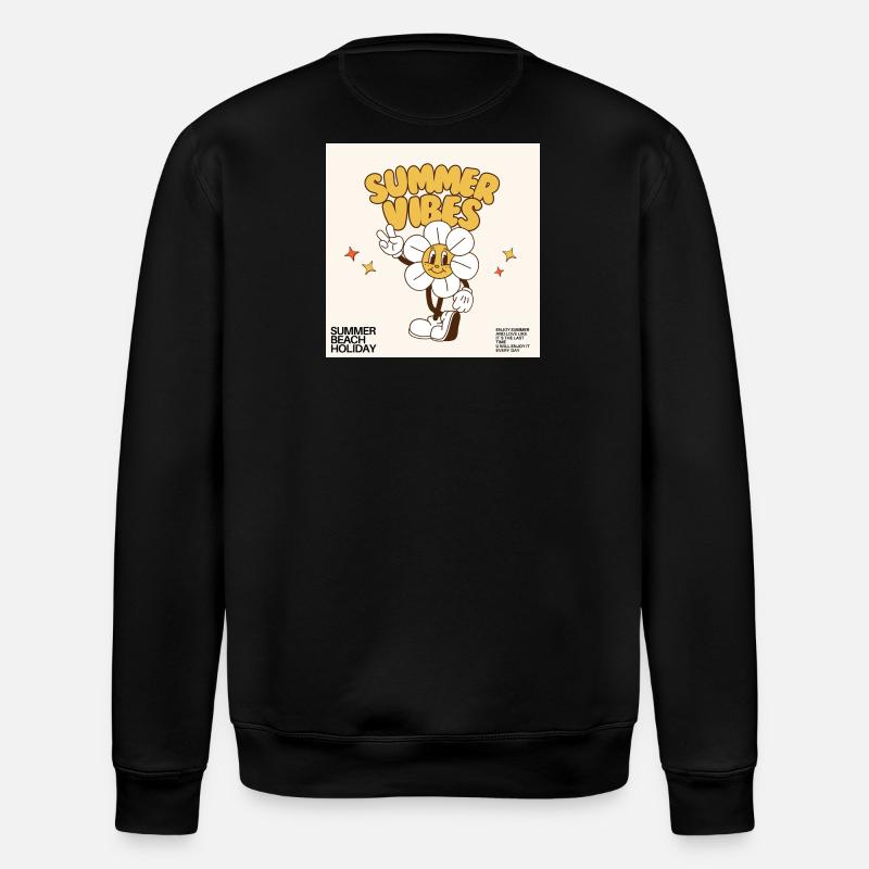 Sommer Vibes Design - Stanley/Stella Unisex Bio-Sweatshirt ROLLER - Schwarz