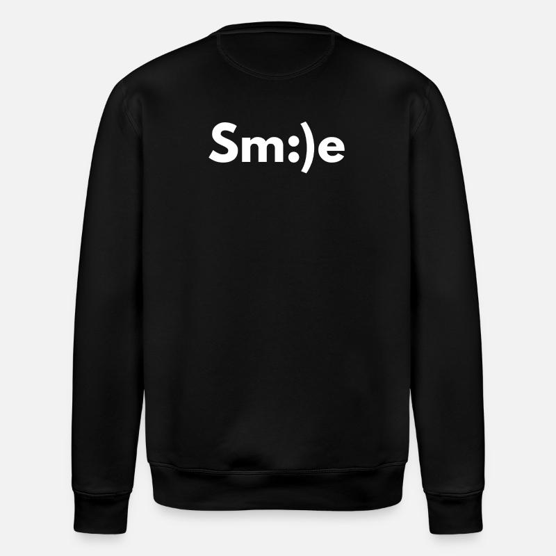 Smiling, smiling, smiling - Stanley/Stella ROLLER Unisex Organic Sweatshirt - black