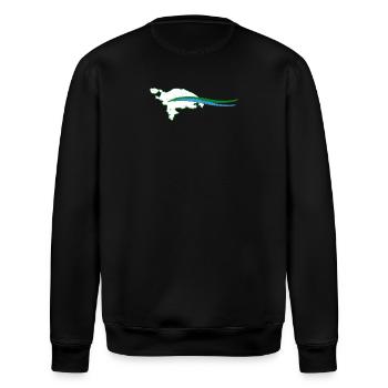 Thurgau Kanton Umriss mit Welle - Stanley/Stella Unisex Bio-Sweatshirt ROLLER - Schwarz - Hinten - Nik (191cm)