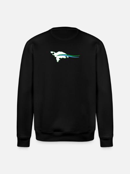 Thurgau Canton Outline with Wave - Stanley/Stella ROLLER Unisex Organic Sweatshirt - black