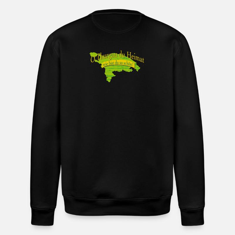 o Thurgau du Heimat | Ostschweiz - Stanley/Stella Unisex Bio-Sweatshirt ROLLER - Schwarz