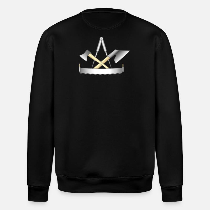 Charpentier, signe de guilde - Sweat bio ROLLER Stanley/Stella Unisexe - noir