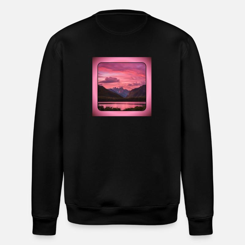 Mountains - Stanley/Stella ROLLER Unisex Organic Sweatshirt - black