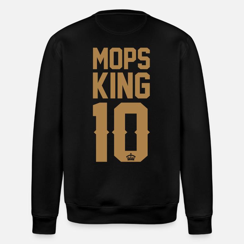 Mops-King - Stanley/Stella Unisex Bio-Sweatshirt ROLLER - Schwarz