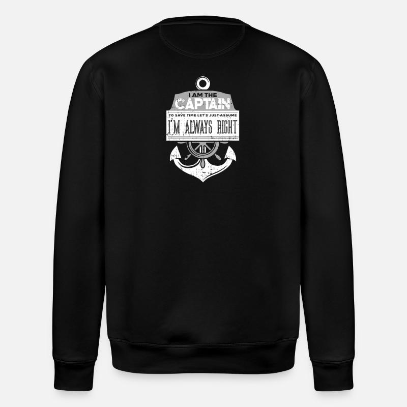 Boot Kapitän Bootseigentümer Geschenk - Stanley/Stella Unisex Bio-Sweatshirt ROLLER - Schwarz