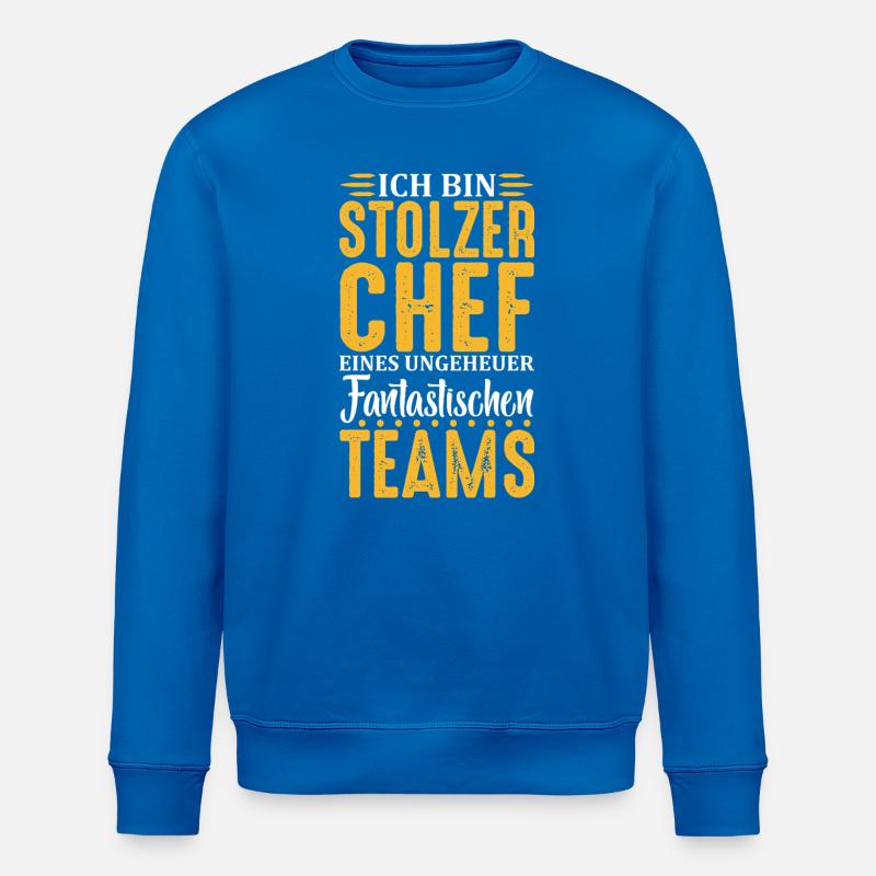 Stolzer Chef Chef Mann Abteilungsleiter Teamchef - Stanley/Stella ROLLER Unisex Organic Sweatshirt - royal blue