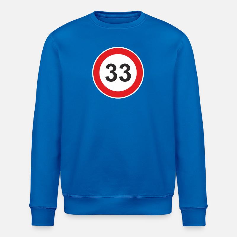 33 ans 33 33 ans - Sweat bio ROLLER Stanley/Stella Unisexe - bleu roi