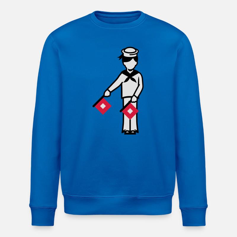 Marin A1 un Winker alphabet - Sweat bio ROLLER Stanley/Stella Unisexe - bleu roi