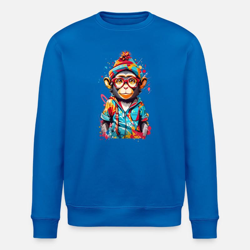 Singe cool - Sweat bio ROLLER Stanley/Stella Unisexe - bleu roi