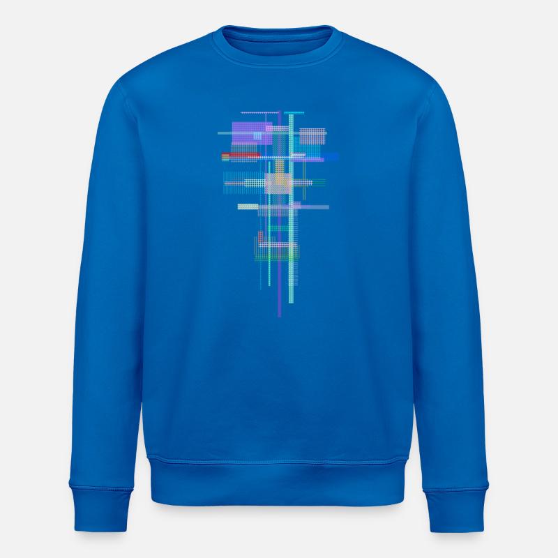 Pattern Abstract - Space Architecture - Stanley/Stella ROLLER Unisex Organic Sweatshirt - royal blue